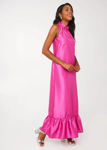 Camille Gown in Hot Pink Dupioni
