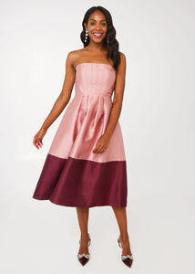 Catherine Dress in Blush Mikado