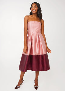 Catherine Dress in Blush Mikado