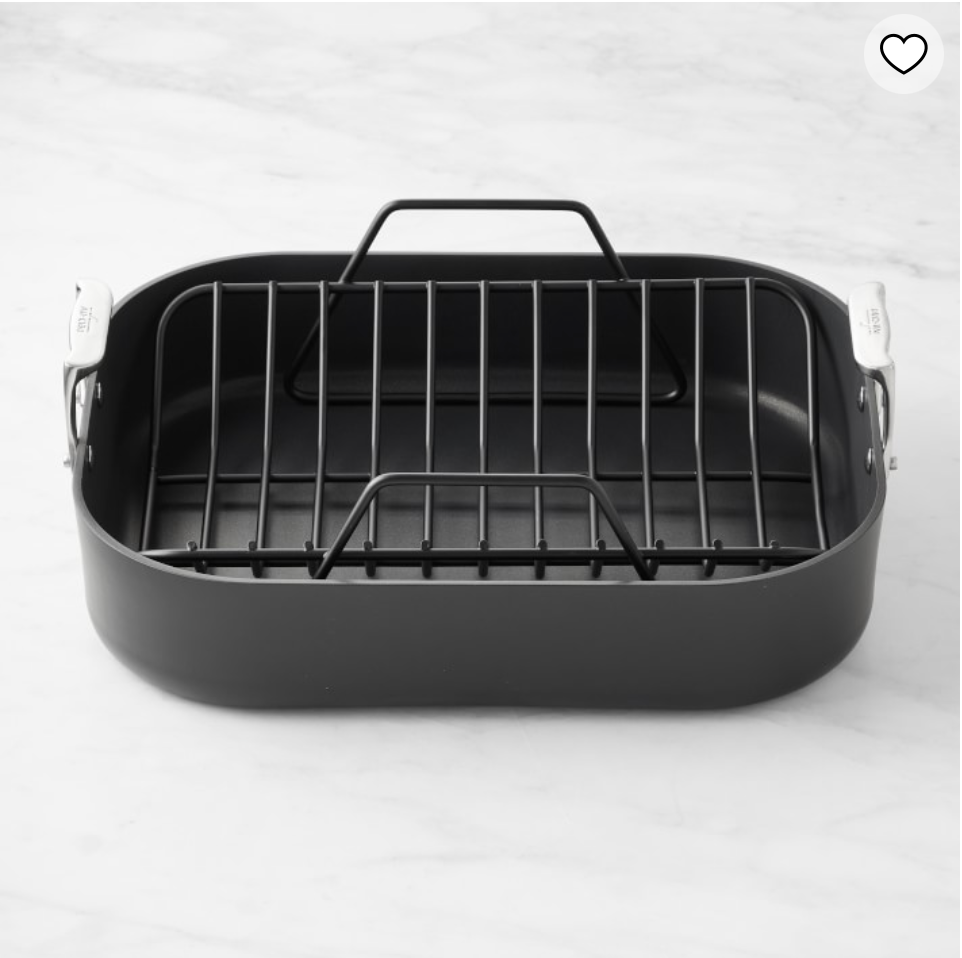 All-Clad HA1 Hard Anodized Roaster with Rack, 13" x 16"