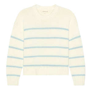 Elena Crew in Ivory and Light Blue