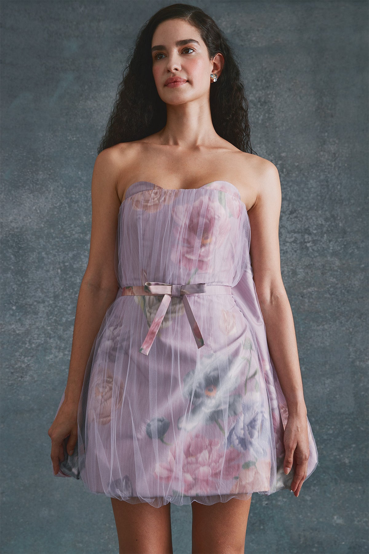 Cloud Dress in Lilac Floral Taffeta