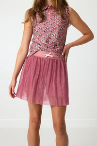 Pleated Skort in Dusty Pink