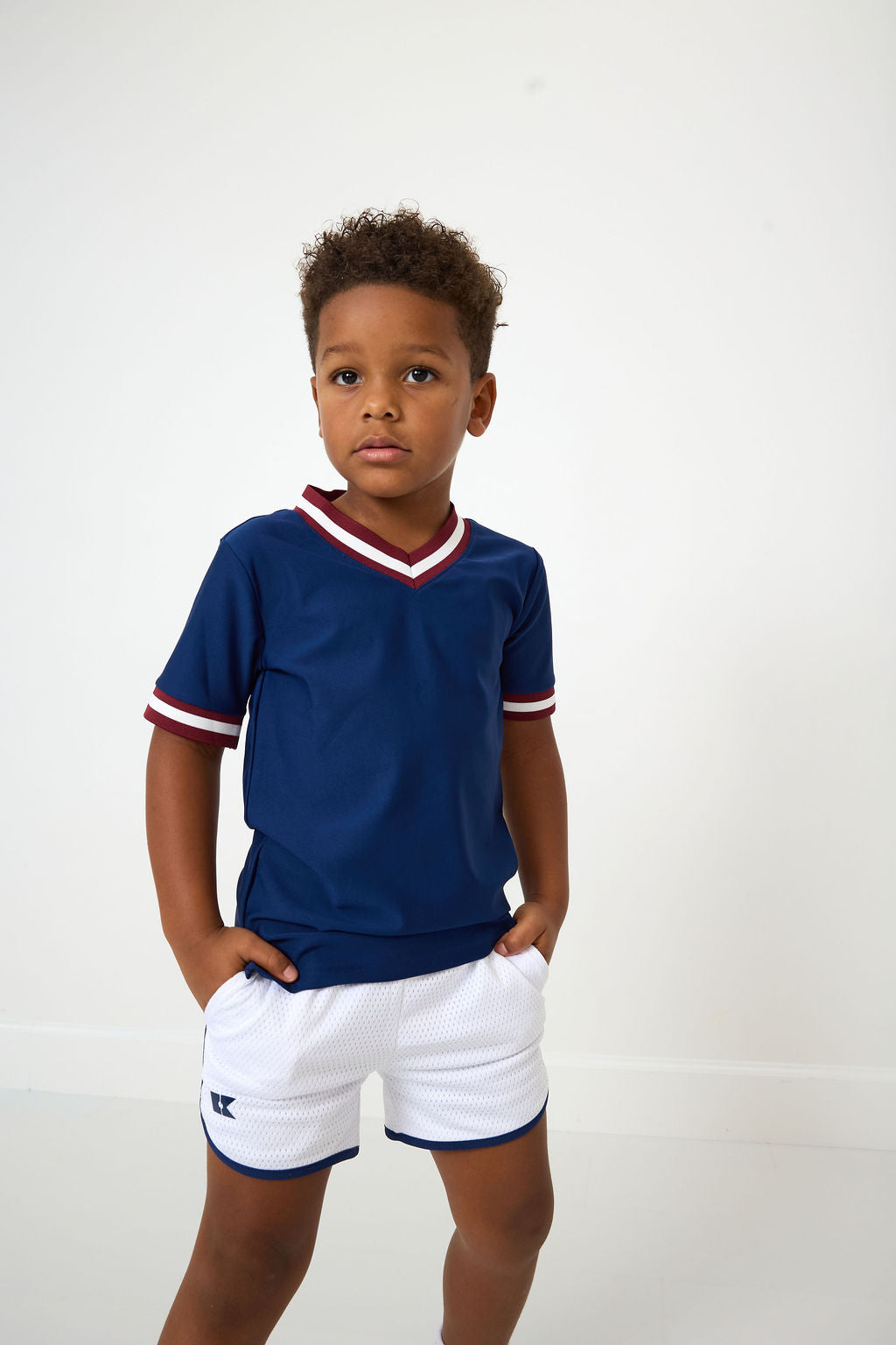 CK Varsity Jersey in Navy & Maroon