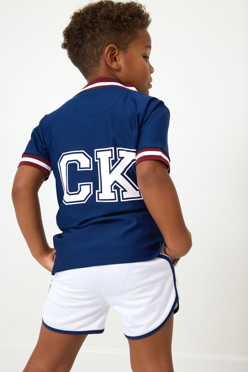 CK Varsity Jersey in Navy & Maroon