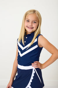 Cheer Top in Navy