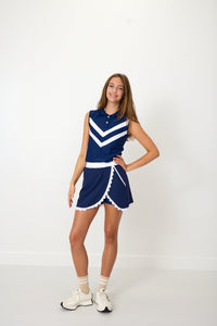 Cheer Top in Navy