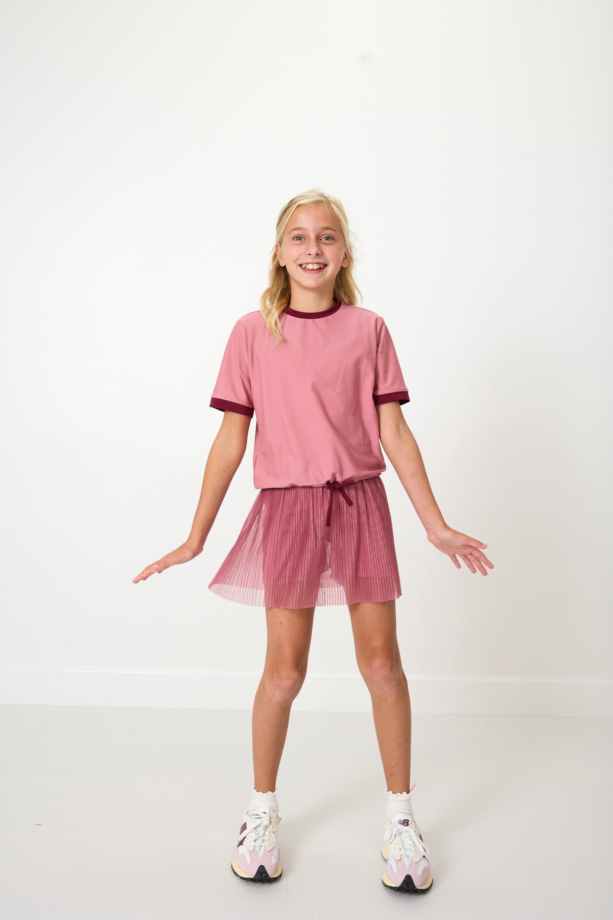 Pleated Skort in Dusty Pink