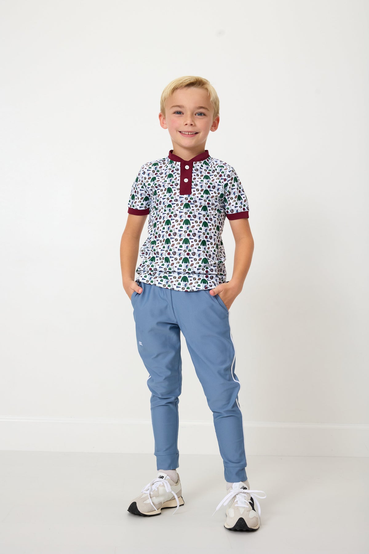 Retro Warm-Up Joggers in Slate