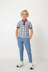 Retro Warm-Up Joggers in Slate