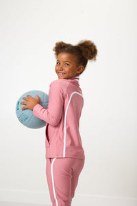 Half-Zip in Dusty Pink