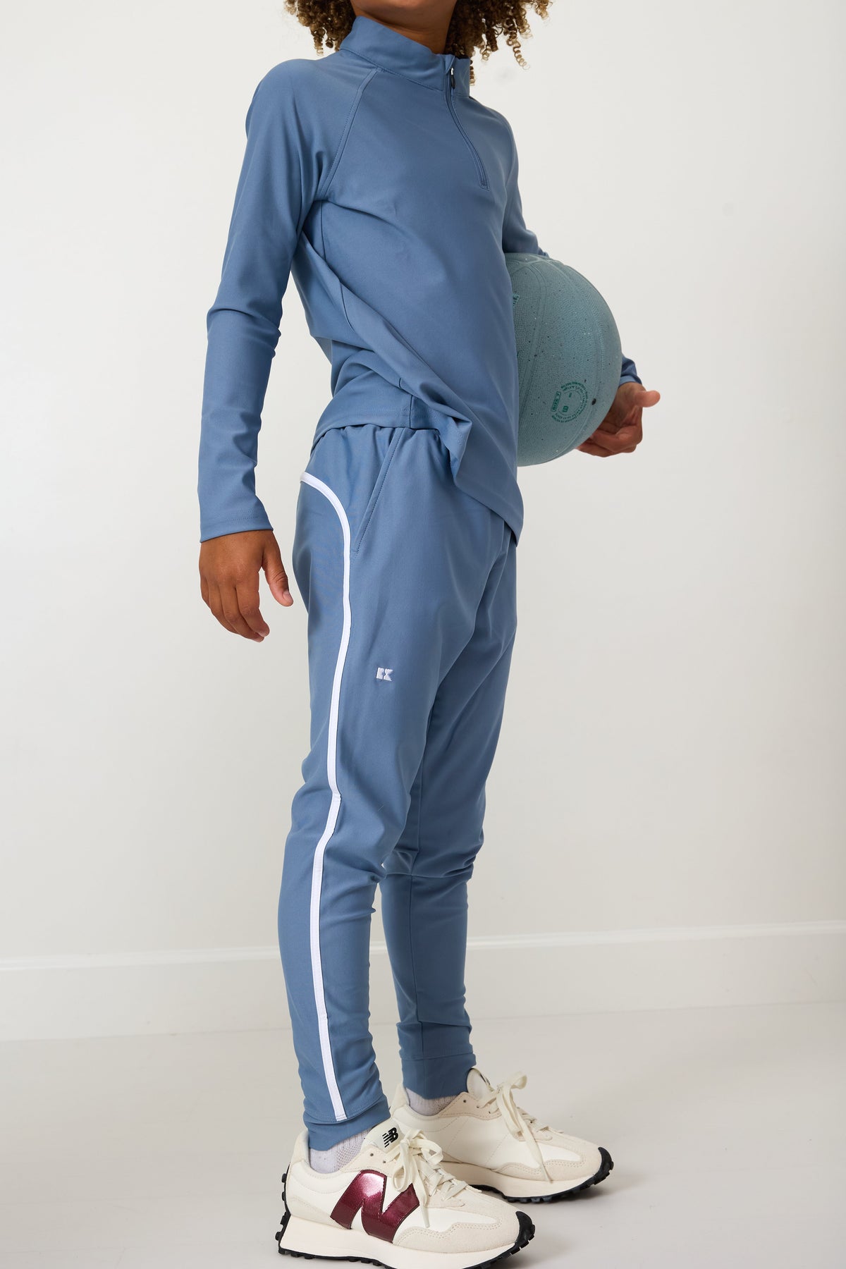 Retro Warm-Up Joggers in Slate