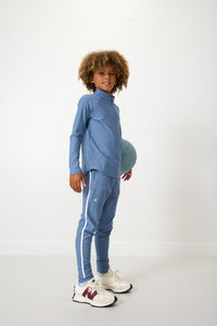 Retro Warm-Up Joggers in Slate