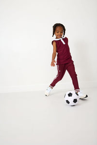 Girly Girl Tank in Maroon & White