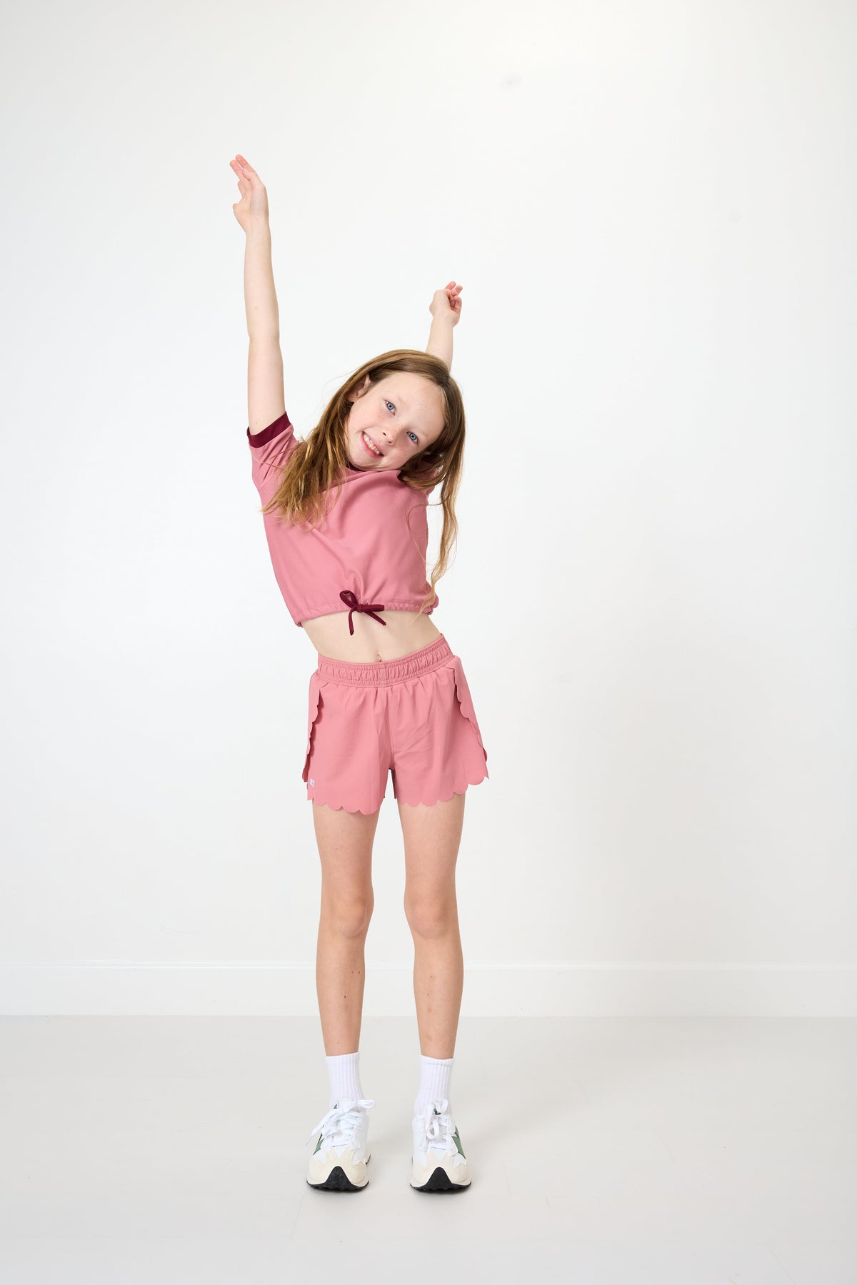 Dance Tee in Dusty Pink & Maroon