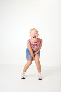 Pleated Skort in Slate