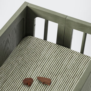 All-Stages® Bassinet Sheet in GOTS Certified Organic Brushed Cotton by Nate Berkus in Juniper Stripe