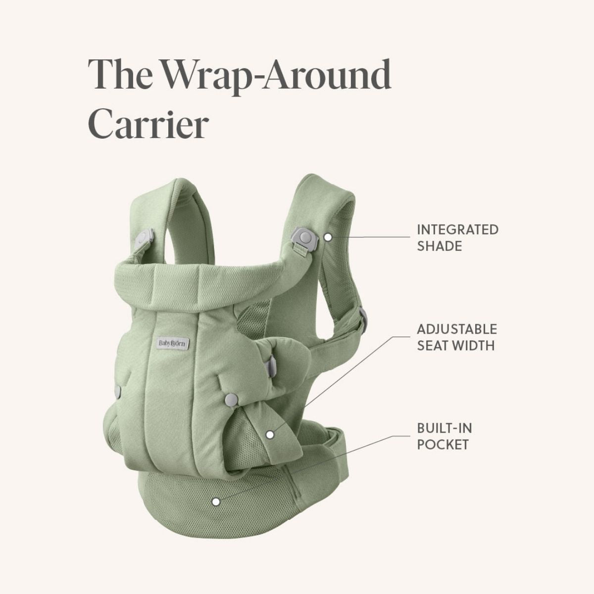 Baby Carrier Hold in Woven Sand Gray