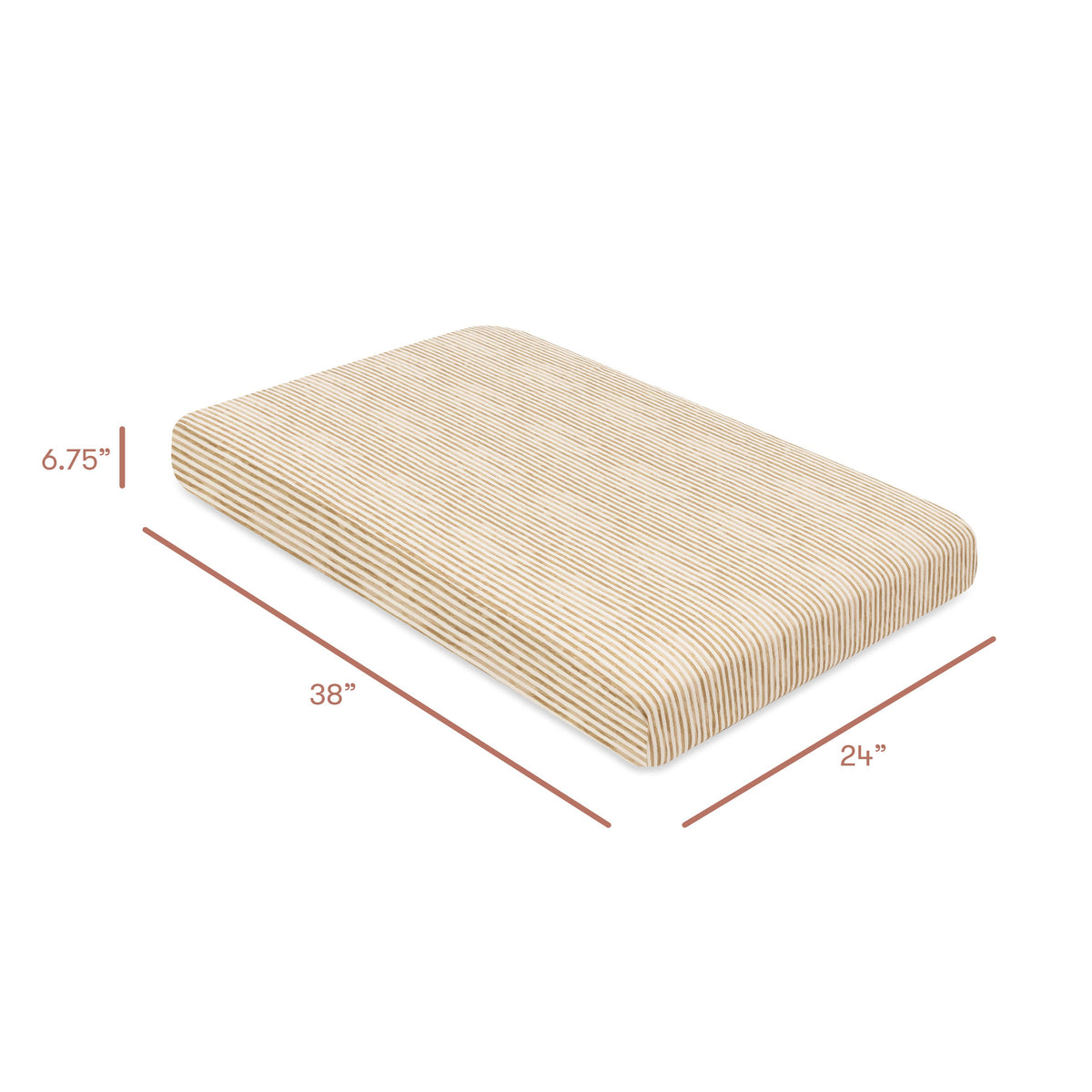 Mini Crib Sheet in GOTS Certified Organic Brushed Cotton by Nate Berkus in Autumn Stripe