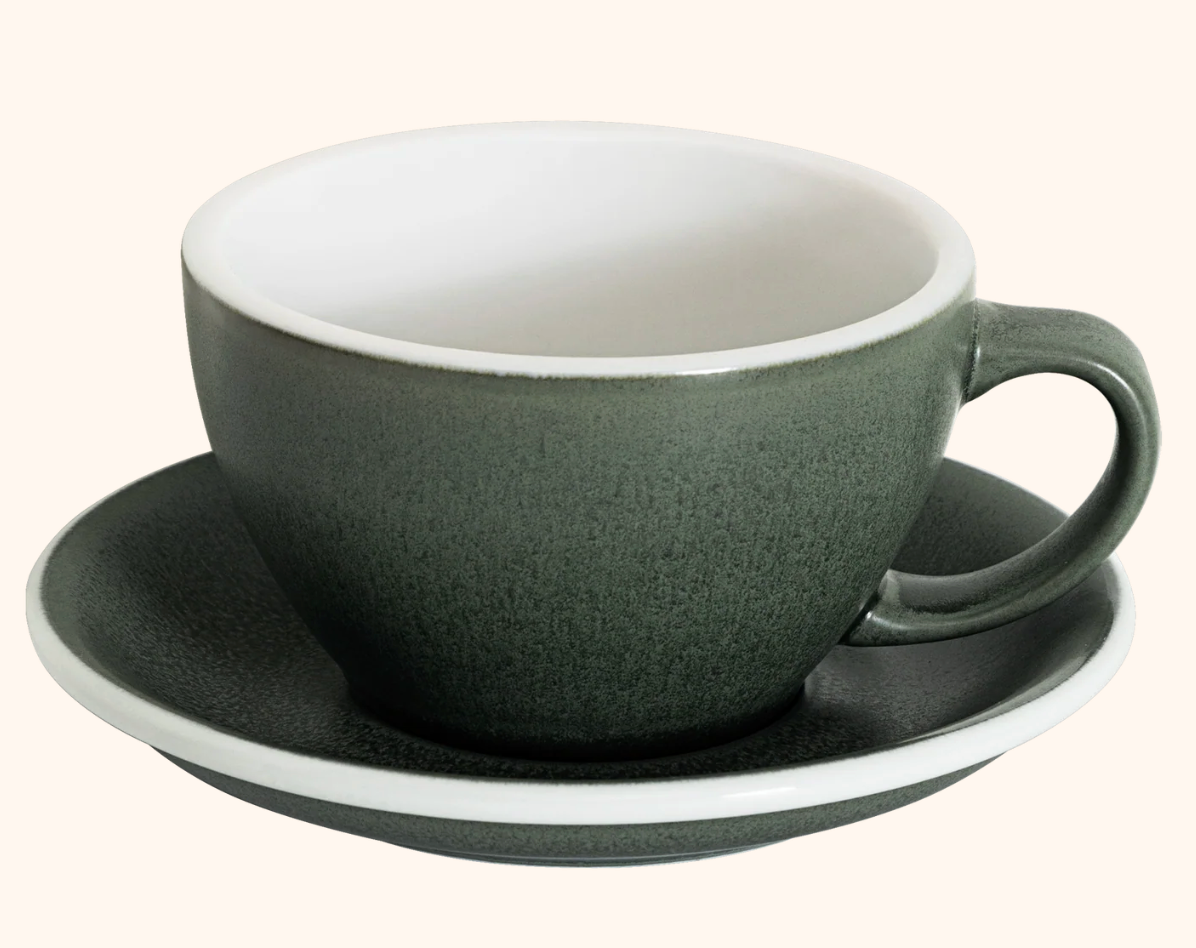 10oz. Cafe Latte Cup and Saucer - Forest