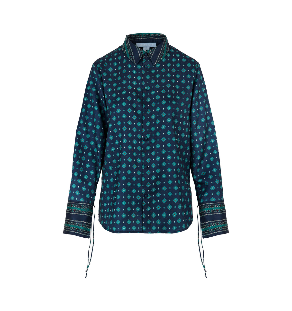 The Cannes Top in Juniper Foulard