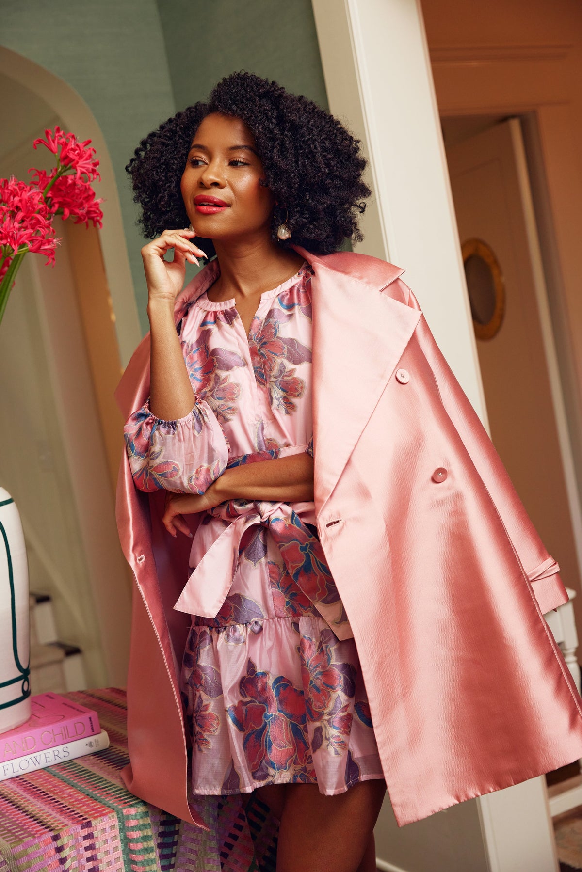 Marisol Coat in Blush Mikado