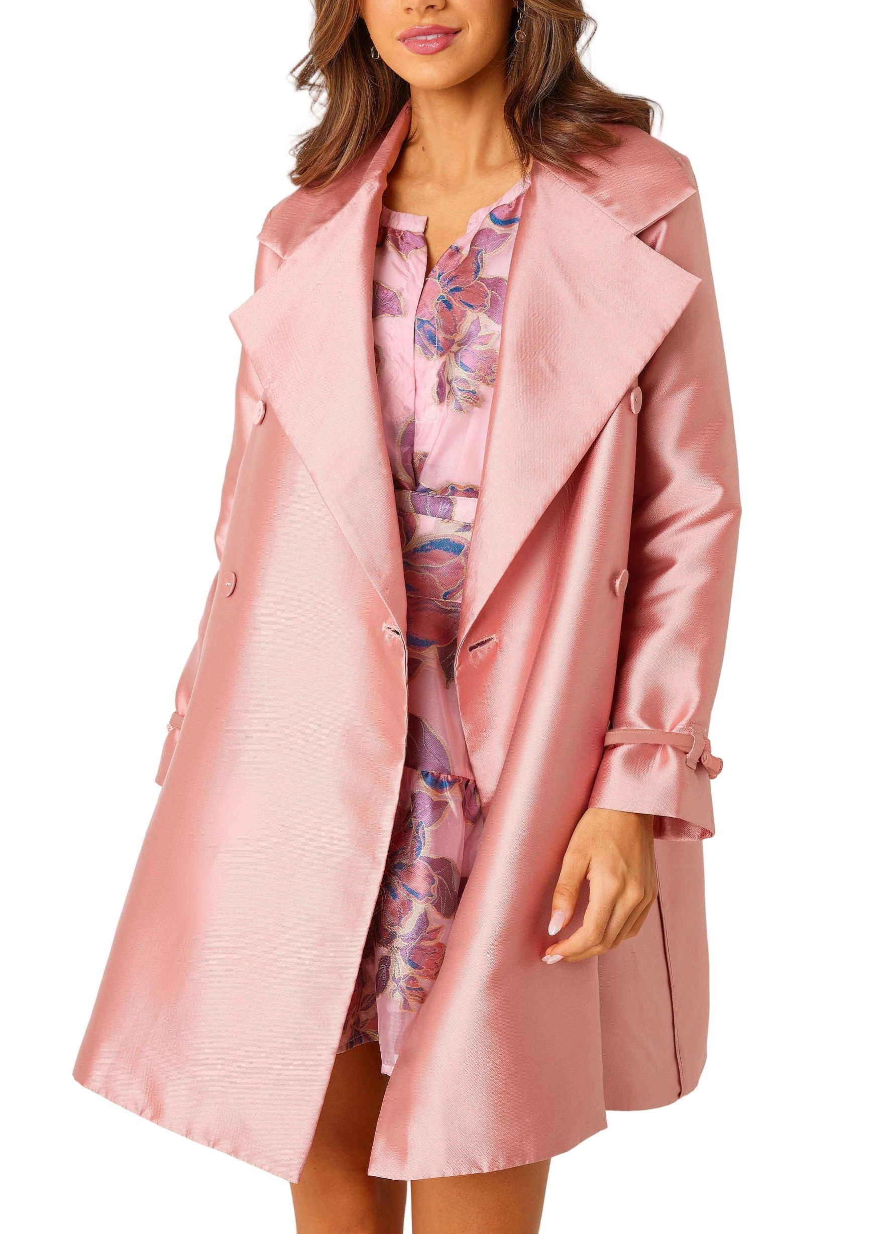 Marisol Coat in Blush Mikado
