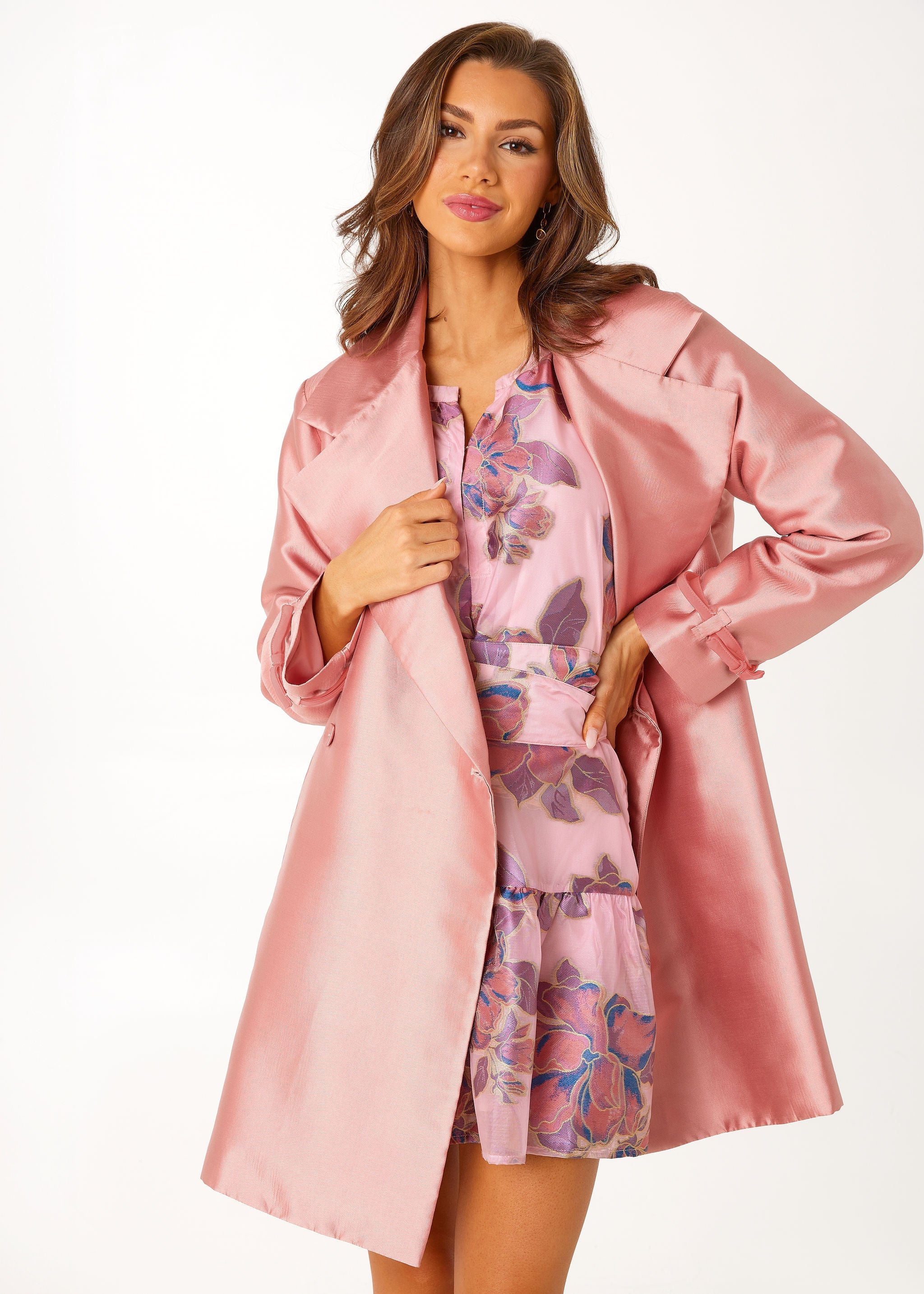 Marisol Coat in Blush Mikado