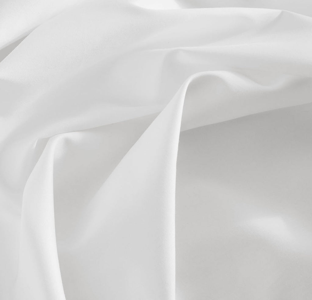 Percale Hemmed Sheet Set in White