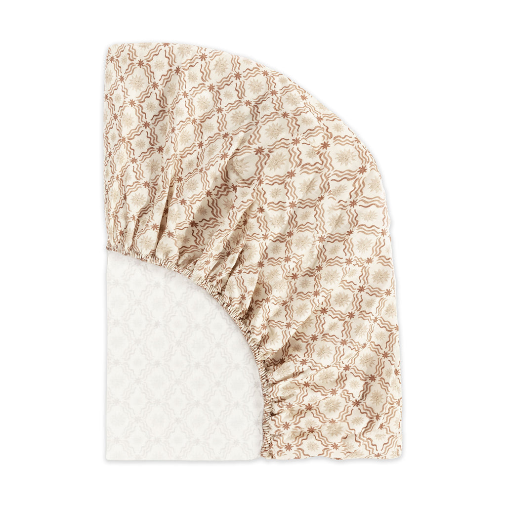 Crib Sheet in GOTS Certified Organic Brushed Cotton by Nate Berkus in Autumn Star