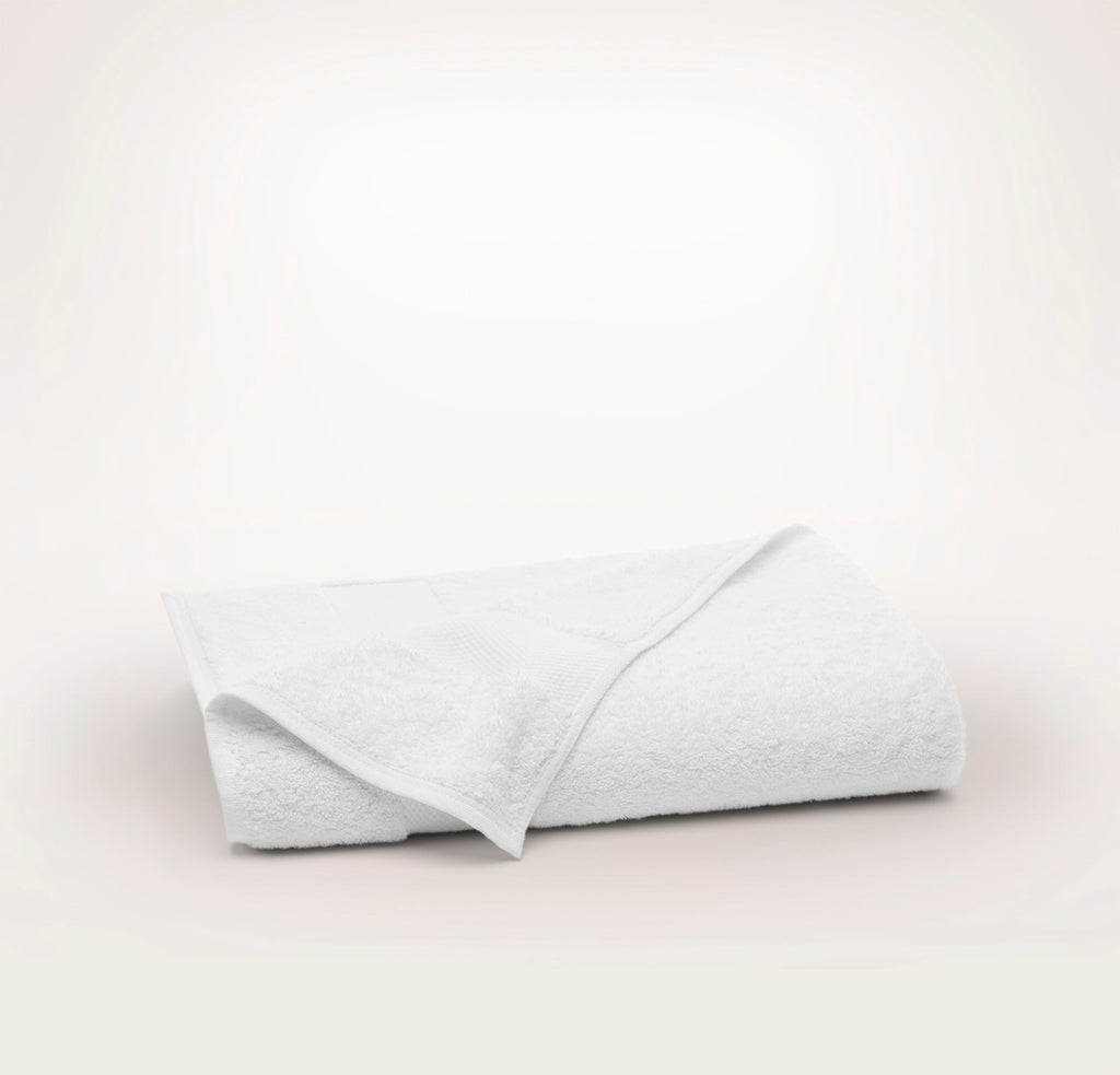 Plush Bath Towel in White