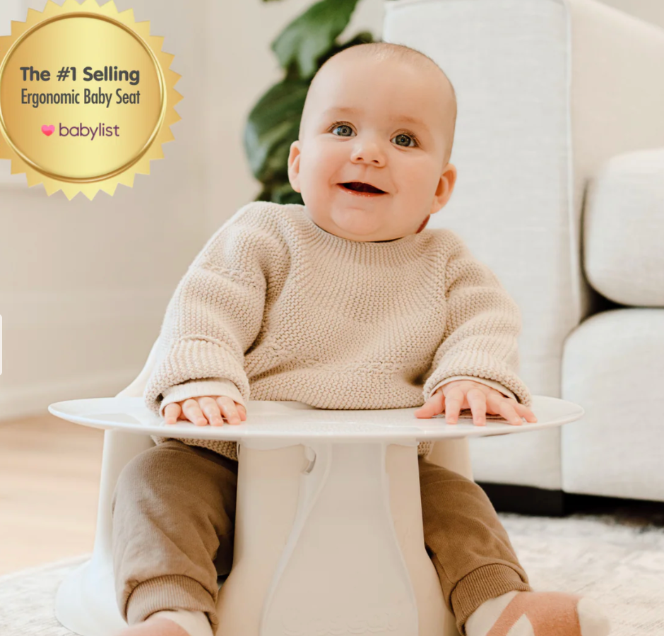 Baby Booster Floor Seat with Tray - Coconut