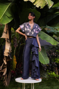 GUAYABA CROP TOP IN CONCHITAS IN BLACK PRINT - No Pise La Grama Web