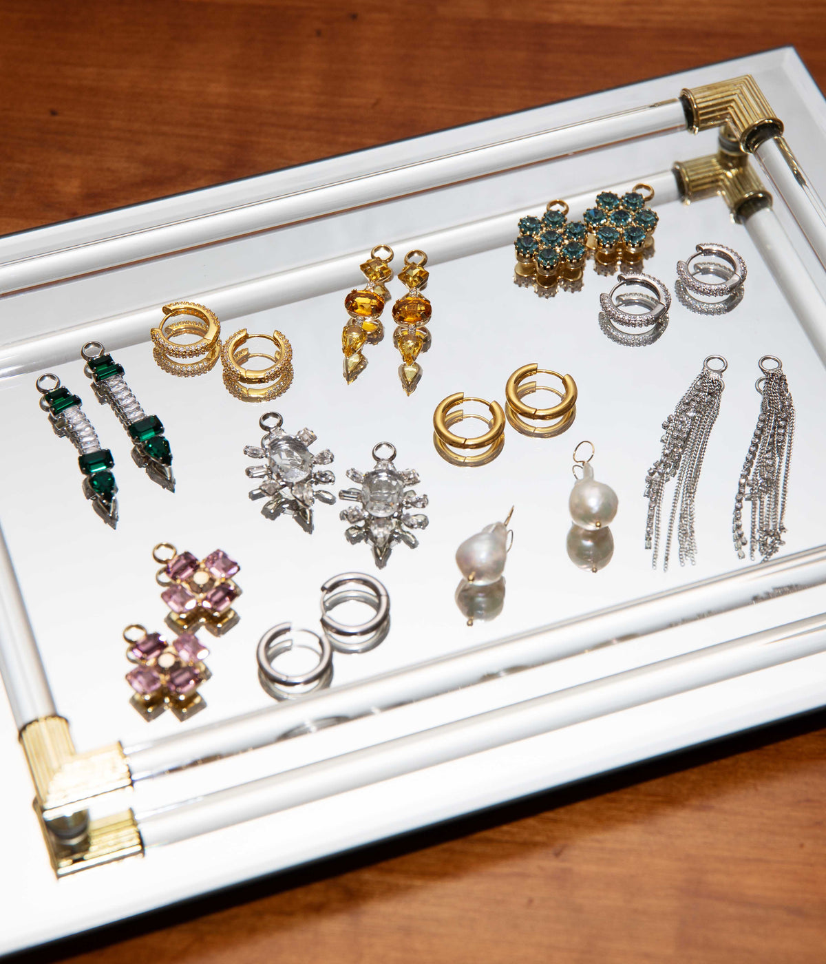 Pavé Huggie Hoops in Gold - Loren Hope