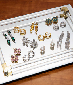 Pavé Huggie Hoops in Gold - Loren Hope