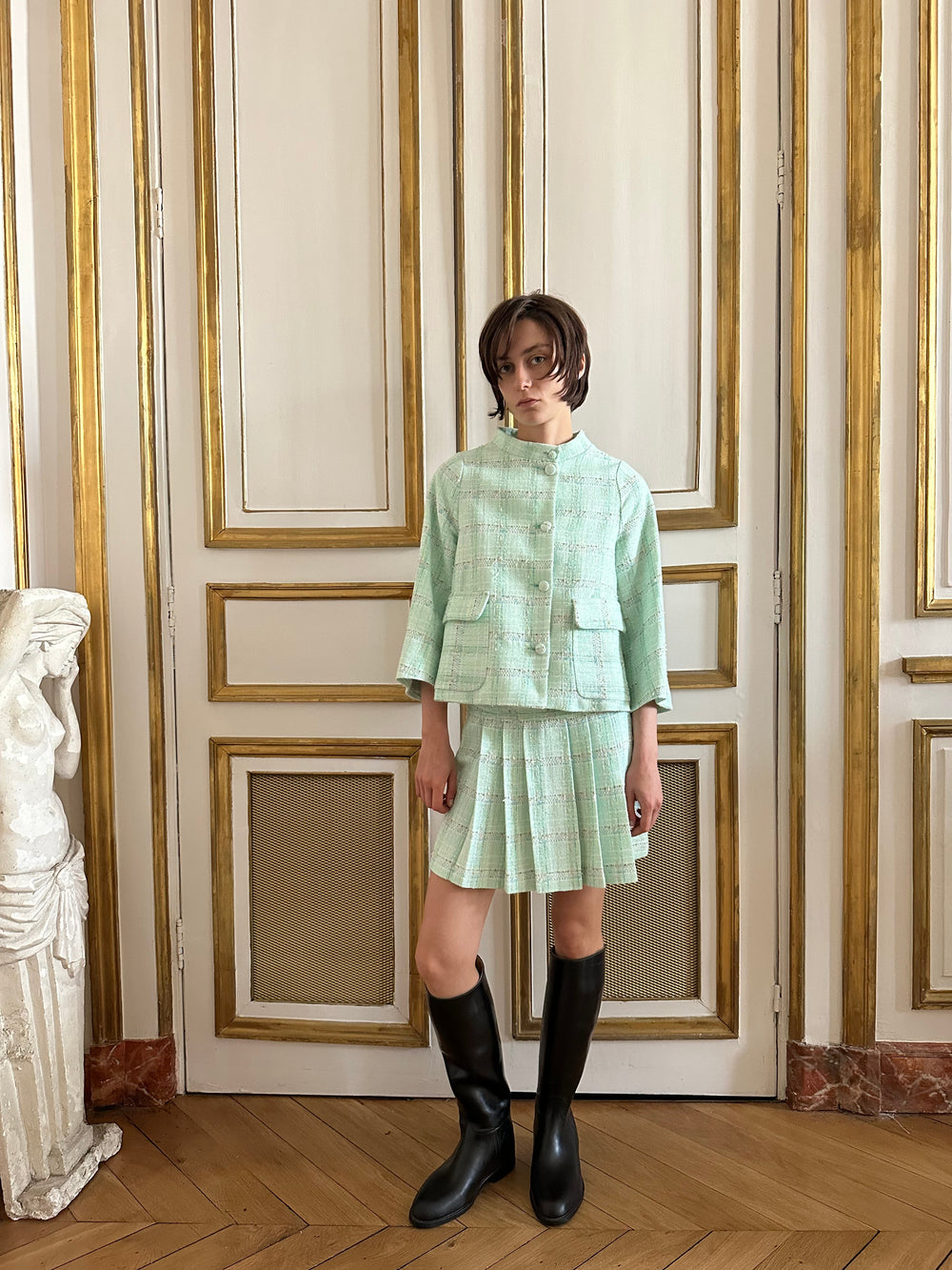 Lydia Skirt in Carré Menthe