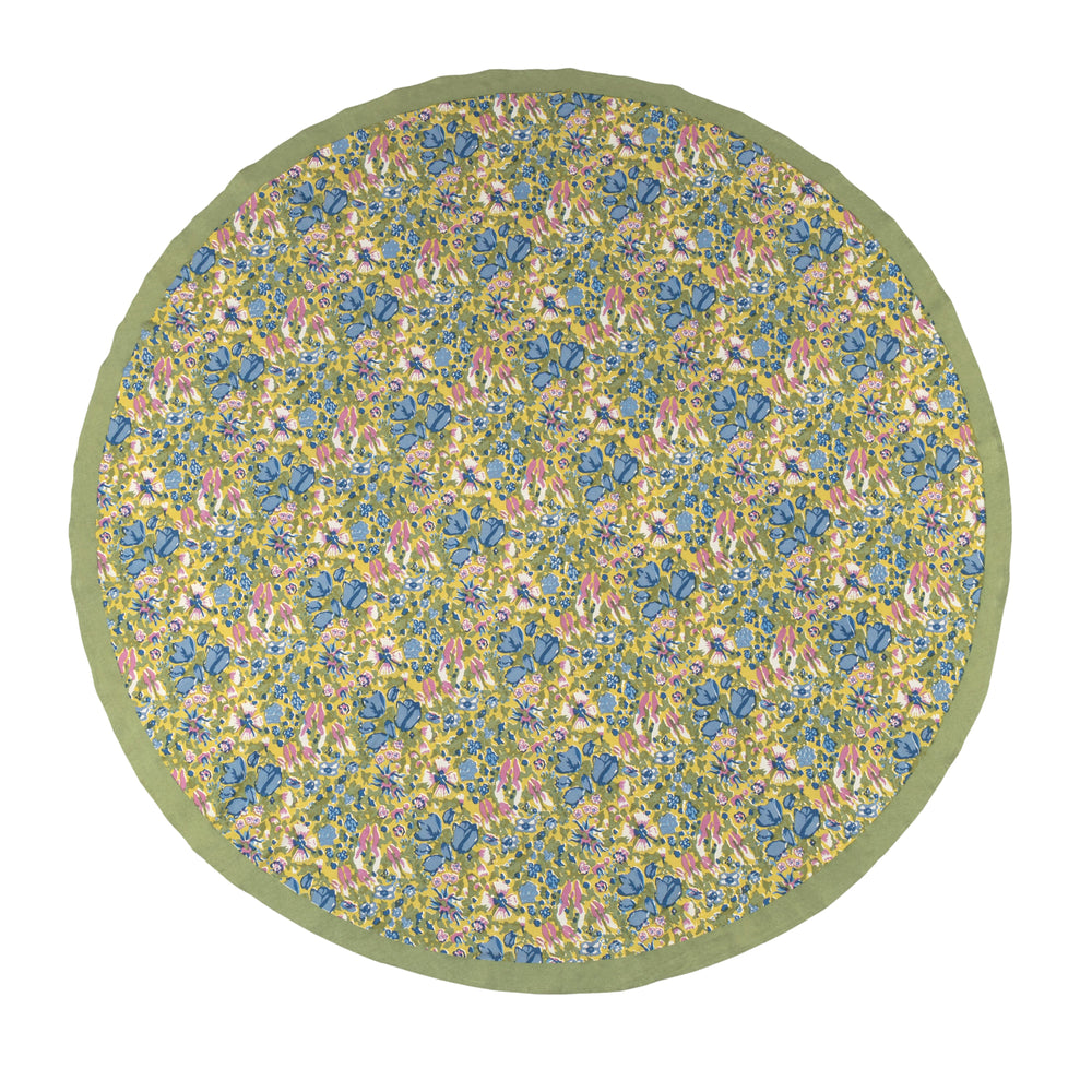 French Tablecloth Jardin Blue & Vert