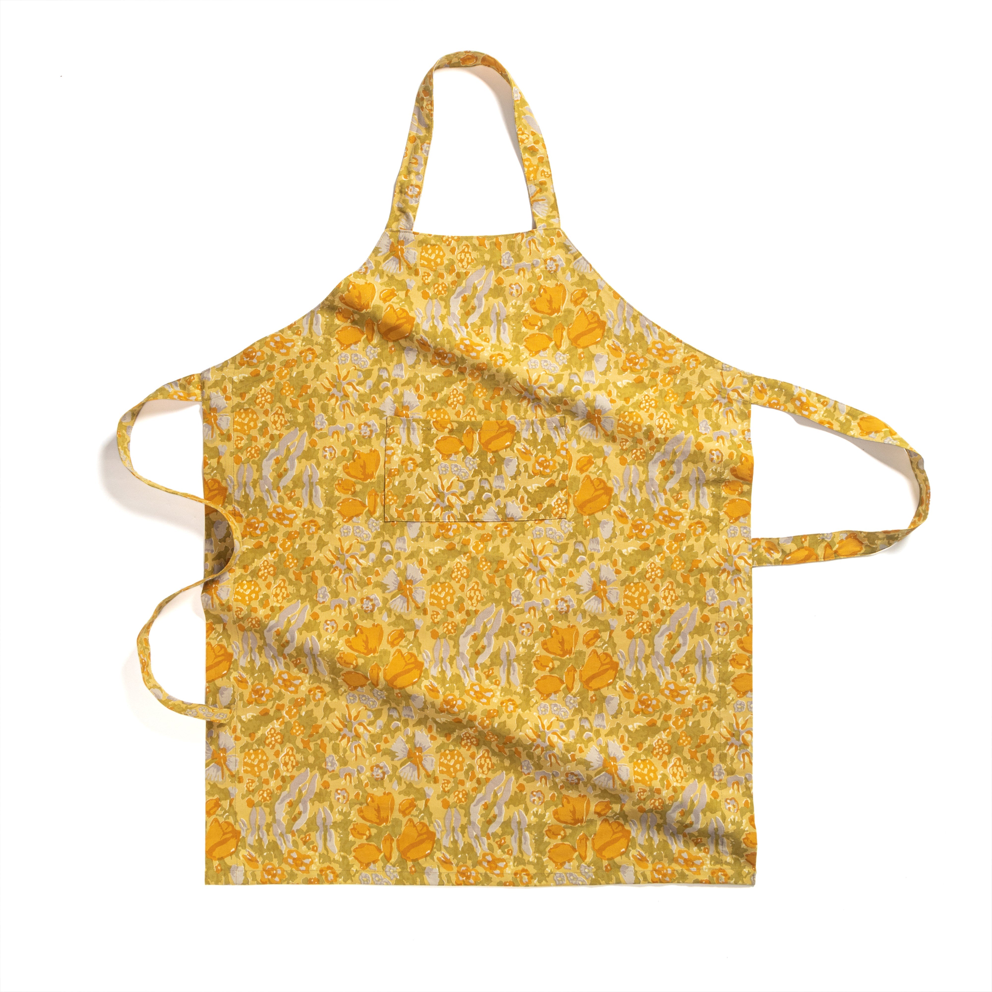 Jardin Apron Mustard & Grey