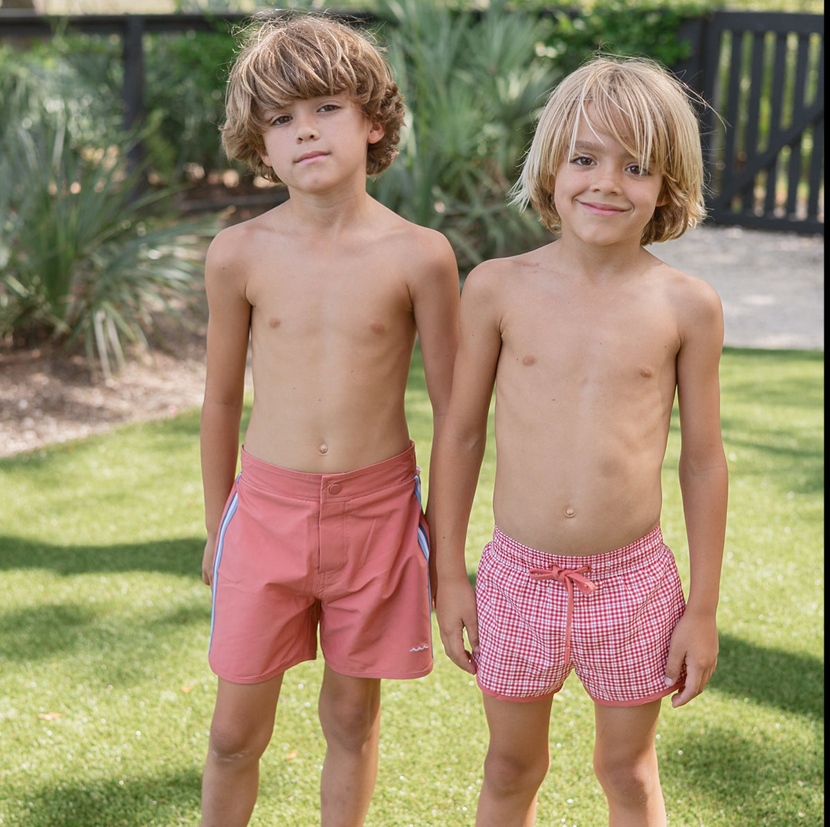 Boy’s Poppy Gingham Boardie