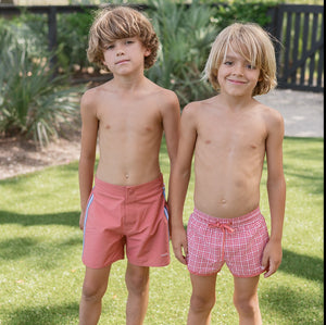 Boy’s Poppy Gingham Boardie