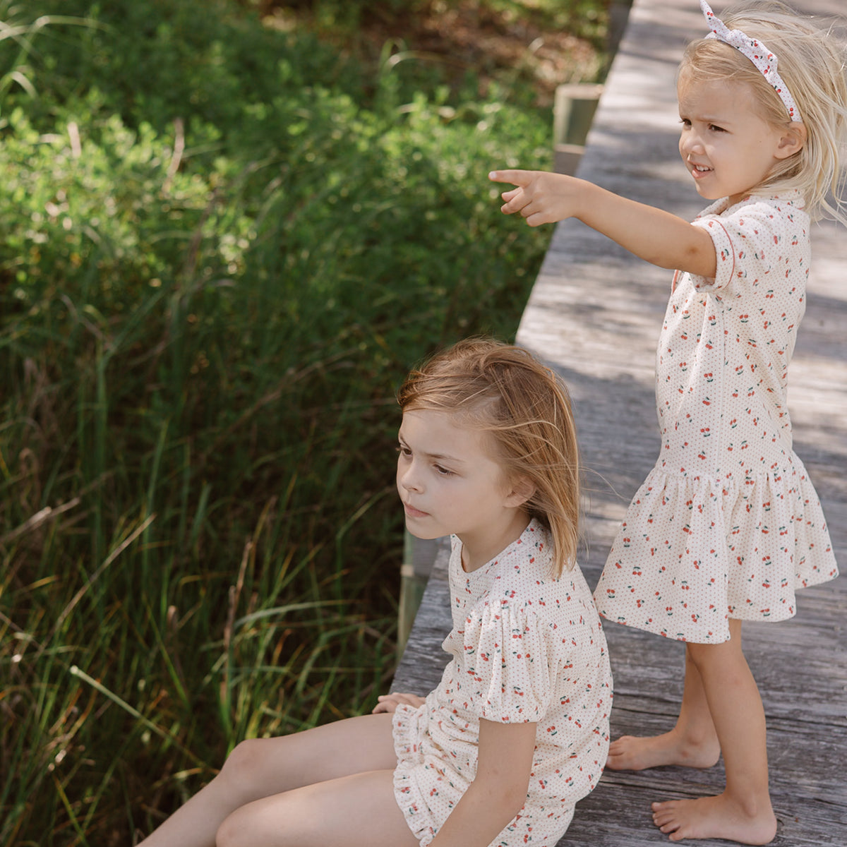 Girl’s Summer Cherries French Terry Top & Short Set