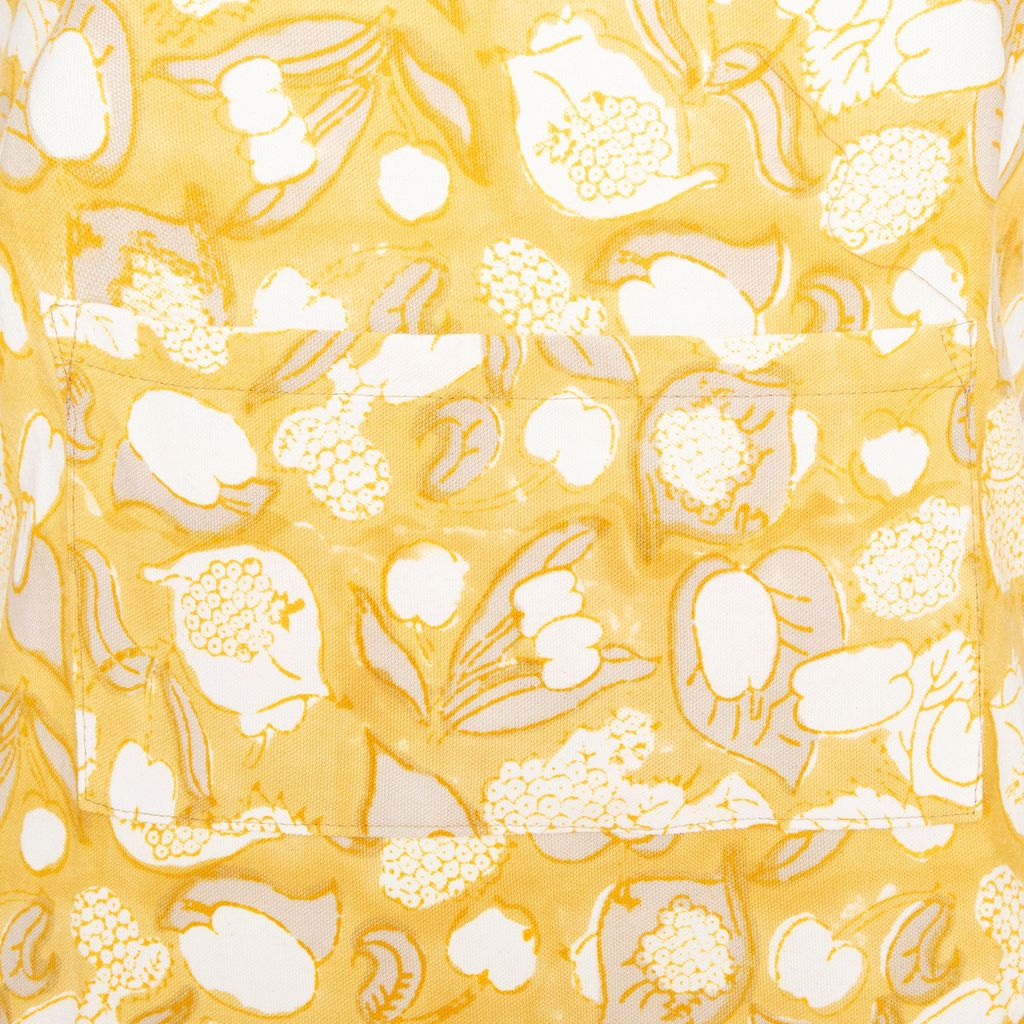 Forest Harvest Apron in Grey & Mustard