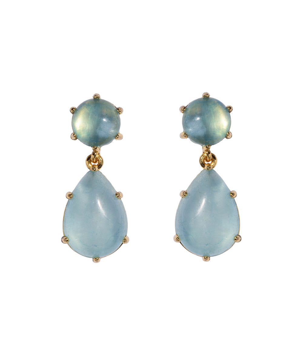 Elia Drop Earrings in Aquamarine - Loren Hope