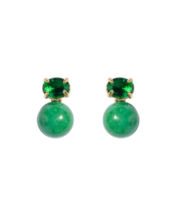 Sabine Studs in Green - Loren Hope