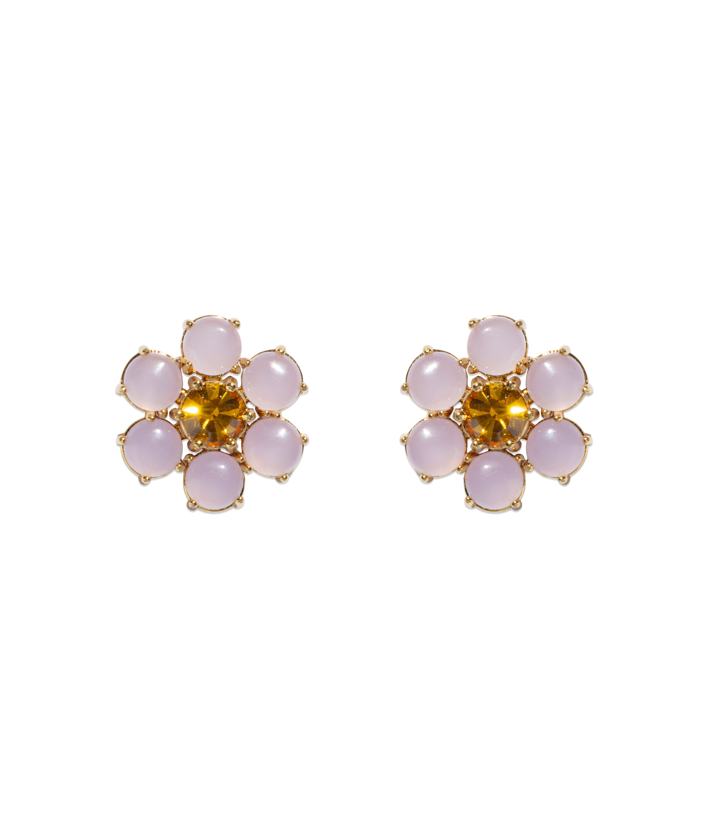 Emeline Flower Studs in Lavender - Loren Hope