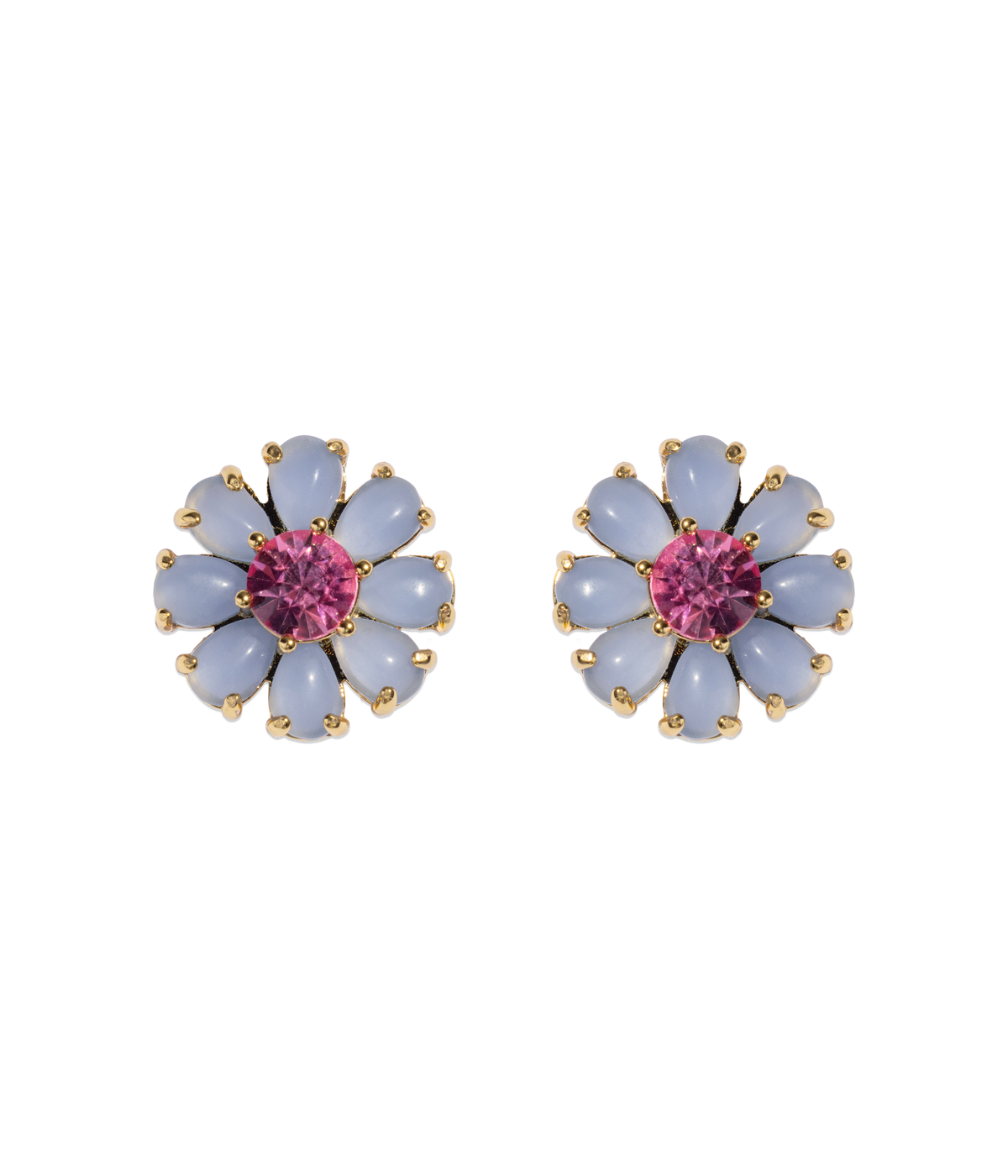 Emeline Flower Studs in Blue - Loren Hope