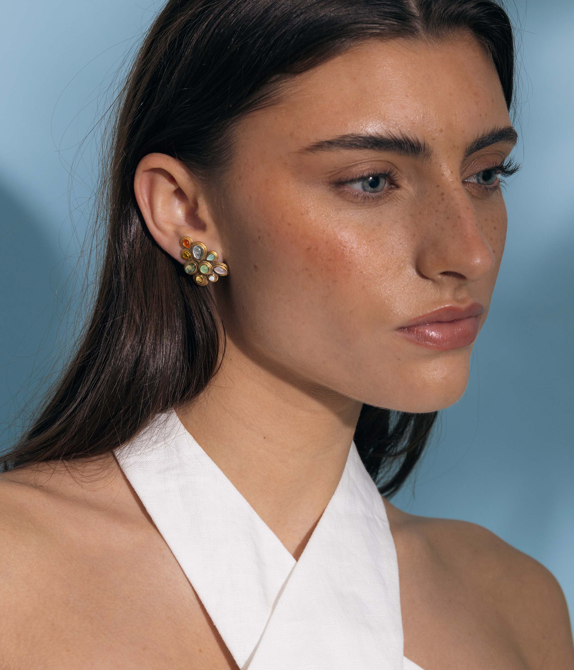 Valletta Stud Earrings in Multi