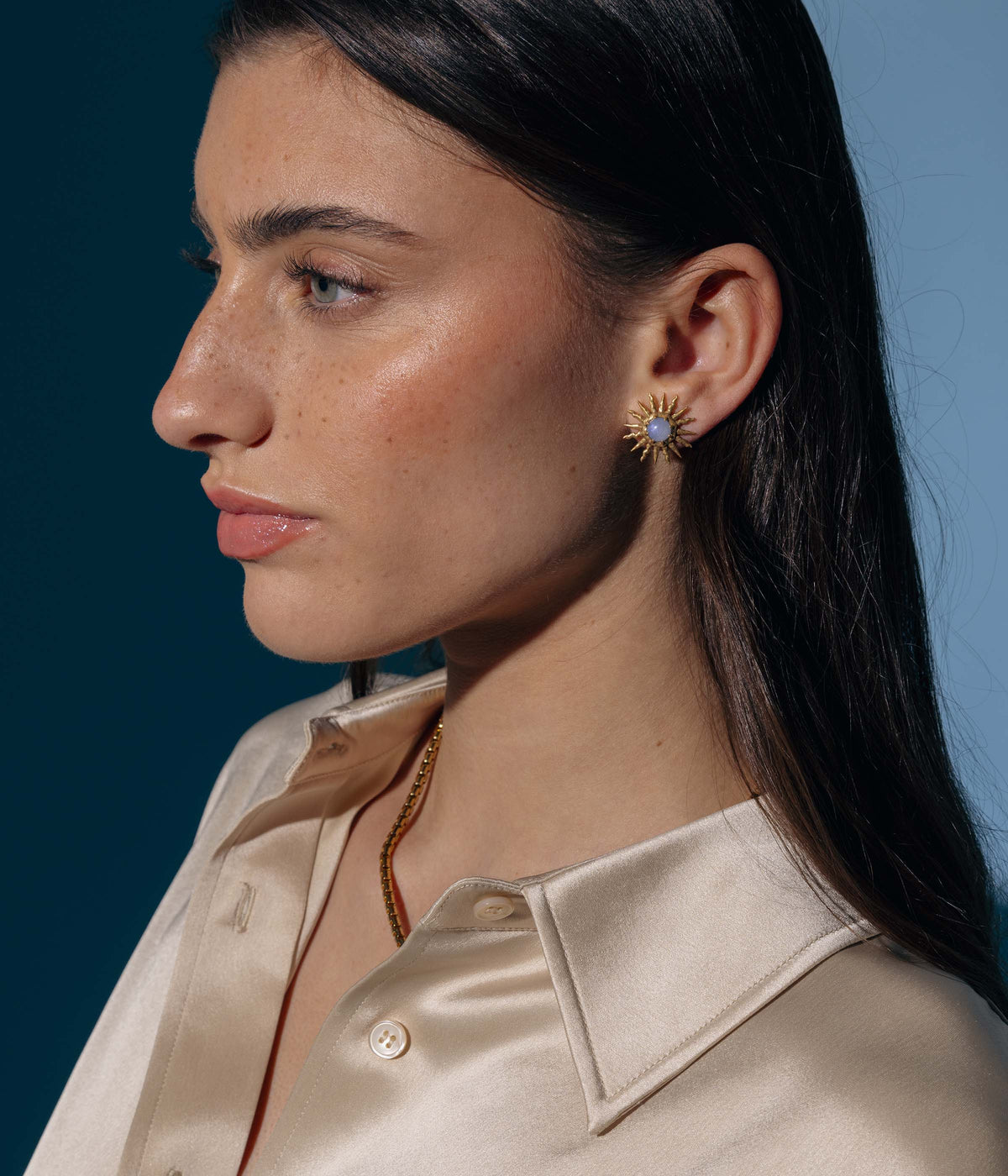 Fira Sun Studs in Gold