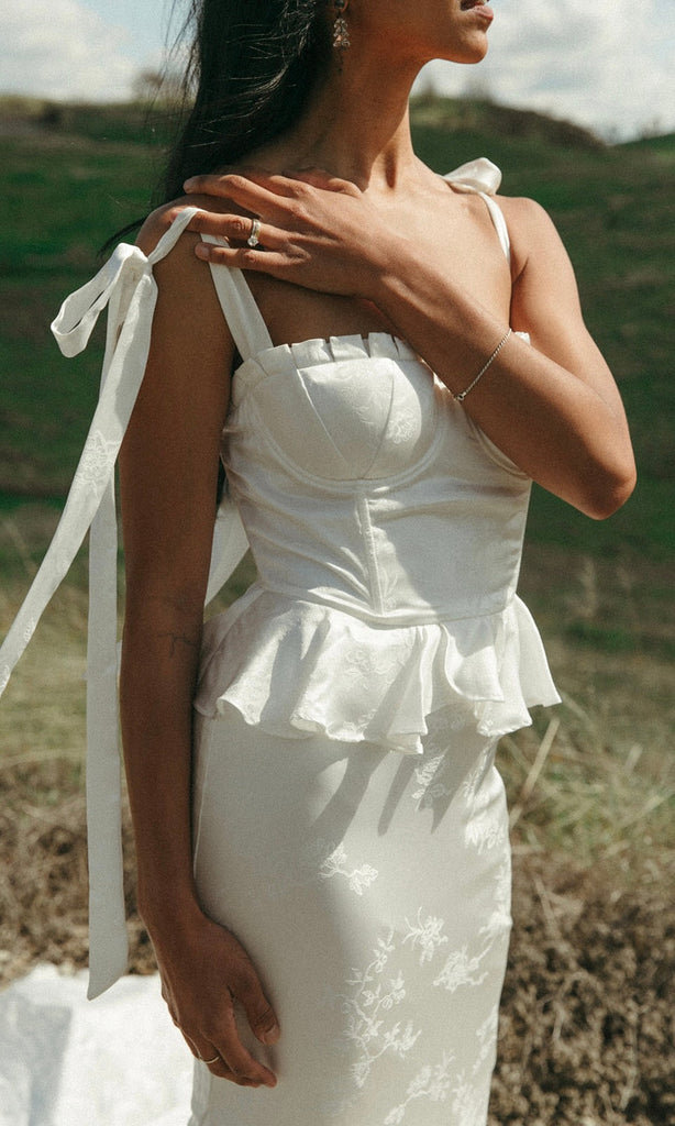 Lottie- Silk Corset Silk Bridal Gown L Lottie- Silk Corset Silk Bridal Gown L