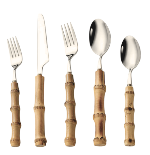 Bamboo Flatware, Set 4